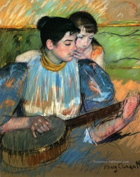  enfant - Le banjo Lesson des mères Mary Cassatt